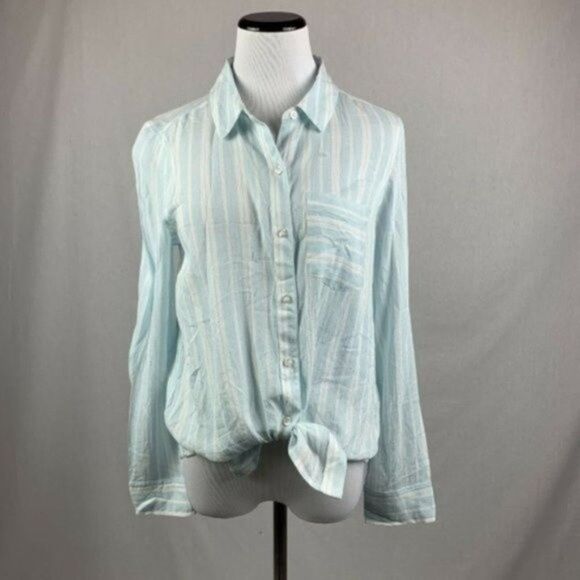 Abound Nordstroms Semi Sheer Striped button down - Picture 2 of 7